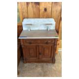 Victorian Marble Top Wash Stand 30" x 16" x 39"