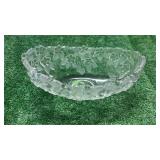 Clear Glass Oval Bowl