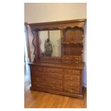 Colonial Pine Dresser and Mirror 64" x 20" x 80"