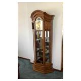 Grandfather Clock With Curio Cabinet 30" x 15" x