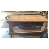 Work Table With Drawers Casters, 72' x 43' x 35' Work Table With Drawers Casters, 72' x 43' x 35'