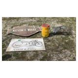 Live Animal Trap, Water Jug, 2 Signs