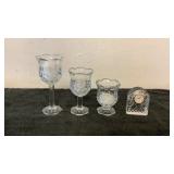 Waterford Clock, Zane Candle Holders Waterford Clock, Zane Candle Holders