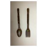 Wood Fork a and Spoon