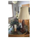 Artificial Flowers, Candle Holder, Lamp