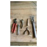 Pry Bar, Mini Pry Bar, Crescent wrench, Channel