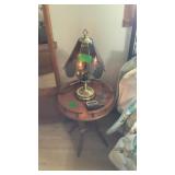 Touch Lamp, and Round Side Table