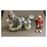 Porcelain and Wood Santa HAND AND FOOT BROKEN