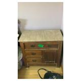 Wash Stand Wth Marble 15" D x 29" W 28" T