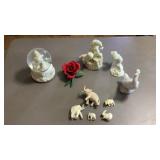 Snow Babies, Flower, Elephants