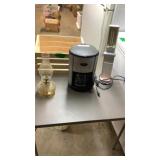 Wood Box, Oil Lamp, Coffee Maker, Ott O light