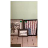 American Flag Made Of Stamps, Birds, Duck Print