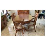 Tell City Solid Hard Rock Maple Table and 6