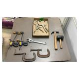 Bar Clamps, C Clamps, Claw Hammer, Vise Grips