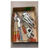 Vise Grips, Screw Drivers, Crescent Wrench