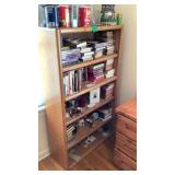 Book Shelf With Books, clocks, coffee Cups, Etc Book Shelf With Books, clocks, coffee Cups, Etc