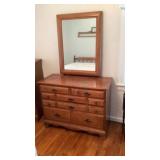 Solid Hard Rock Maple Dresser W/ Mirror 42' x 18 Solid Hard Rock Maple Dresser W/ Mirror 42' x 18