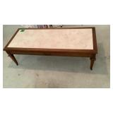Coffee Table With Marble 48' x 20' x 15' Coffee Table With Marble 48' x 20' x 15'