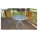 Patio Table and two Chairs and Pads Patio Table and two Chairs and Pads