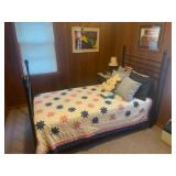 Twin Bed complete, metal head & foot board