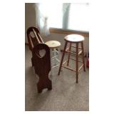 Bar Stools 24" & 30" & Quilt Rack