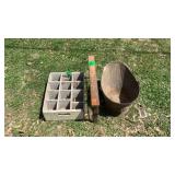 Ash Bucket, paper Holder, Wood Crate Ash Bucket, paper Holder, Wood Crate