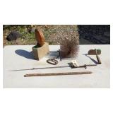 Garden Hoe Head, Stake, Chimney Sweep Head, Hay Garden Hoe Head, Stake, Chimney Sweep Head, Hay