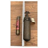 Brass Wall Mount Fire Extinguisher & Small Brass Brass Wall Mount Fire Extinguisher & Small Brass