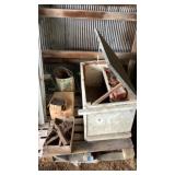 Wood Tool box & misc IH Mower Parts