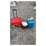 Cooler w/ Wheels, Small Cooler, Water Jug