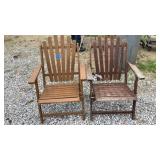 Wood Folding Chairs, (2)