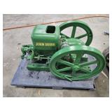 JD 1 1/2 HP. Hit and miss gas engine, runs.