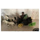 Cast Iron Horse and Wagon