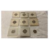9 Mercury Dimes