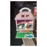 Childï¿½s plastic toysn castle, yellow barn, toys