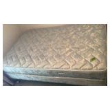 Full sized bed frame, box & mattress