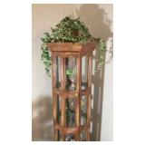 Tall lighted display with contents