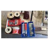 Lace, polish, diamond stone, utility knife