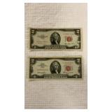 $2 Bills, Red Seal (2)