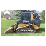 Deere 323D Skid Steer with Bucket 1466 Hours H