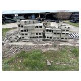 Large lot of concrete blocks