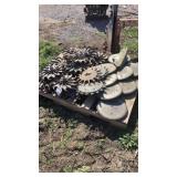 Pallet of pressed wheels & trash wheels,