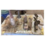 Old Oil Jars, Wood Planer, drill, Draw Knife