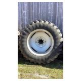 Firestone Duals, 0n Unverferth 9 hole wheels,