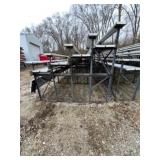 Bleachers, aluminum, 45ï¿½, iron frame, 5 Seat Rows,