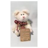 Brie -Mouski  Mouse - White w/ red bow