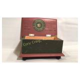 Green & Maroon Cedar Chest