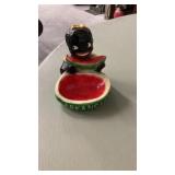 Black Americana girl w/watermelon ceramic 3 1/2ï¿½