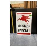 Mobilgas tin sign