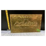 Gold tin sign